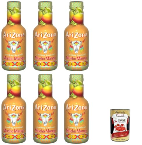 6x Arizona Mucho Mango, 500 ml Mangogetränk+ Italian Gourmet polpa 400g von Italian Gourmet E.R.