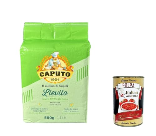 6x Caputo Lievito Secco 100% Italienisch Trockenhefe für die Bäckerei Hohe Aktivität pizza 500g + Italian gourmet polpa 400g von Italian Gourmet E.R.