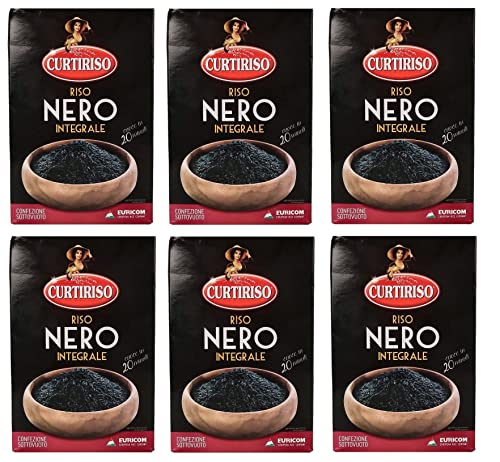 6x Curtiriso Riso Nero Integrale Schwarzer Vollkornreis Reis 500g Vakuumverpackung Es kocht in 20 Minuten von Italian Gourmet E.R.