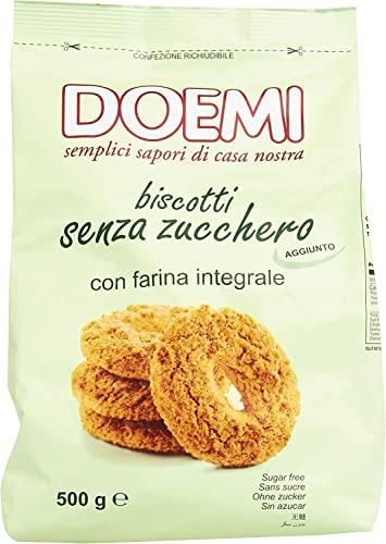 6x Doemi Biscotti Kekse mit Vollkornmehl ohne Zuckerzusatz 500 g biskuits kuchen von Italian Gourmet E.R.