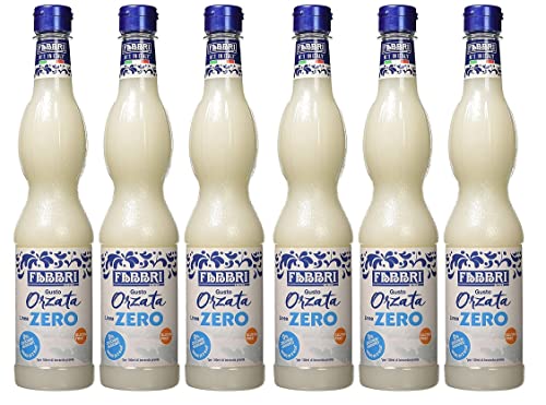 6x Fabbri Sciroppo Orzata Zero Gerstensirup Ohne Zuckerzusatz Ideal für Cocktails und Getränke Alkoholfreie Getränke PET 560ml von Italian Gourmet E.R.