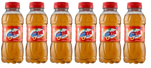 6x Ferrero ESTATHE Eistee Pfirsich The' Pesca Einweg-PET-Flasche 330ml Tea The Erfrischungsgetränk von Italian Gourmet E.R.