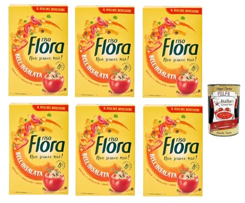 6x Flora Riso Bell'Insalata Ideale per Insalate di Riso, 100 % italienischer Reis, Idealer Reis für Reissalate 1Kg + Italian Gourmet polpa 400g von Italian Gourmet E.R.