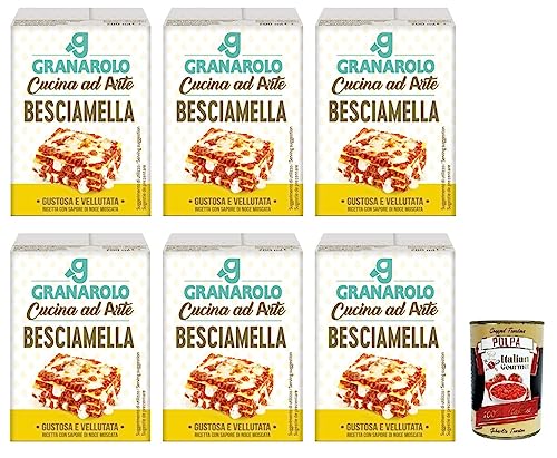 6x Granarolo Besciamella,UHT-Béchamel Sahne zum Kochen,Langanhaltende,Weich und Ohne Klümpchen,200ml + Italian Gourmet Polpa di Pomodoro 400g Dose von Italian Gourmet E.R.