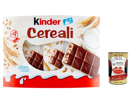 6x Kinder Cereali, Kinder Country Gefüllte Schokolade mit gerösteten Cerealien und Milchcreme Packung mit 9 st. 211.5g + Italian Gourmet polpa 400g g von Italian Gourmet E.R.