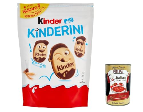 6x Kinder Kinderini kekse cookies, Shortbread in Milch und Kakao 250g + Italian Gourmet polpa 400g von Italian Gourmet E.R.