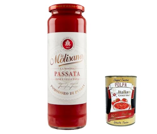 6x La Molisana Passata di Pomodoro Classica, Tomatenpaste Tomaten sauce 100% Italienisch 690g + Italian Gourmet polpa 400g von Italian Gourmet E.R.