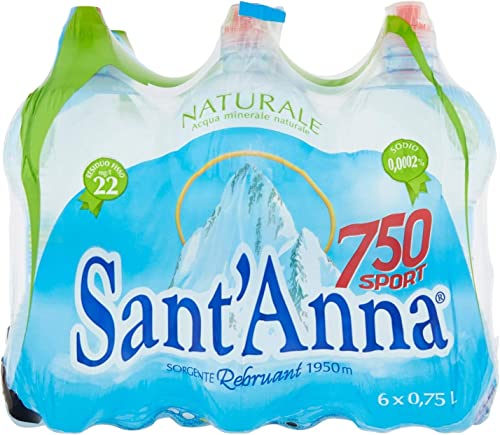 6x Levissima Acqua Minerale Naturale Natürliches Mineralwasser PET 0,75Lt Italienisches Wasser von Italian Gourmet E.R.