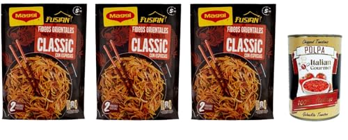 6x MAGGI Fusian Taste Of Classic Noodles Con Spezie (2 Porzioni) 121gr+ Italitan Gourmet polpa 400g von Italian Gourmet E.R.