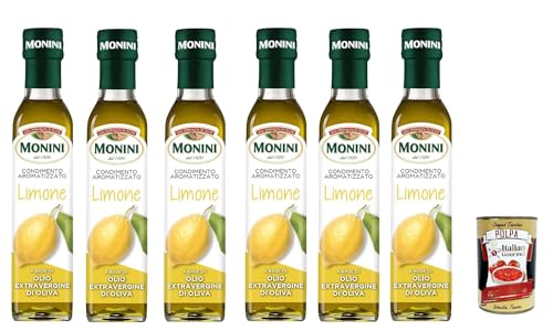 6x Monini Gewürz auf Basis von nativem Olivenöl extra mit Zitronengeschmack 250ml + Italian Gourmet polpa 400g von Italian Gourmet E.R.