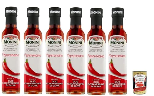 6x Monini Natives Olivenöl Extra mit Chili-Geschmac, 250 ml + Italian Gourmet polpa 400g von Italian Gourmet E.R.