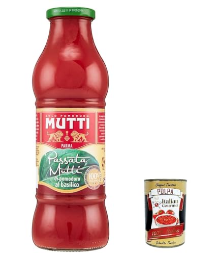 6x Mutti Passata di Pomodoro con basilico, Tomatenpaste Tomaten sauce mit Basilikum 100% Italienisch 700g von Italian Gourmet E.R.