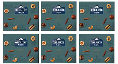 6x Ore Liete Perugia La Pasticceria Assortita Verschiedene Kekse Italienische Spezialität Geschenkbox 350g von Italian Gourmet E.R.