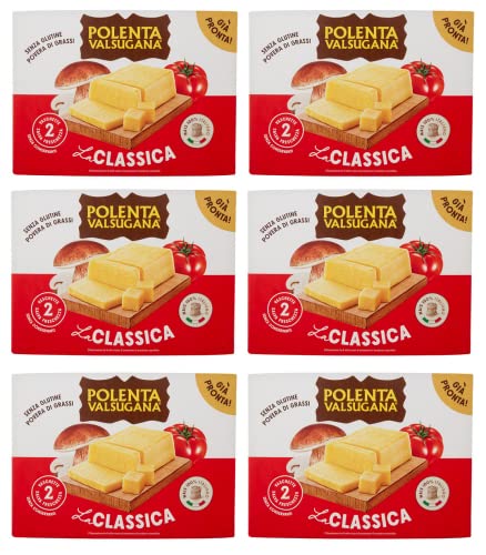 6x Polenta Valsugana La Classica Fertiggericht mit 100% italienischem Mais 1200g Packung von Italian Gourmet E.R.