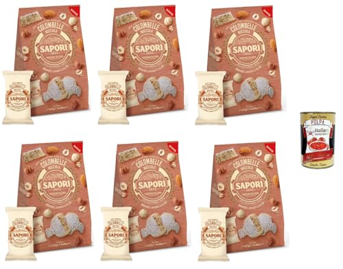 6x Sapori Colombelle Nocciola feine und leckere Haselnüsse und aromatische und knackige Mandeln 127gBeutel 6 Praktischen Einzelportionen+ Italian Gourmet polpa 400g von Italian Gourmet E.R.