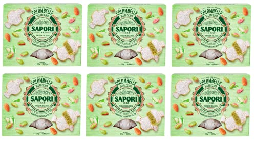 6x Sapori Colombelle Pistacchio Weiche Pistazien-Mandel-Paste Mandelpaste Süßware Produkt 170g Packung von Italian Gourmet E.R.