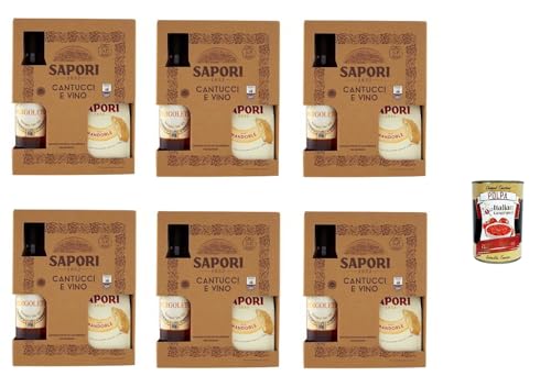 6x Sapori Confezione Cantucci E Vin Santo Cantucci- und Vin Santo-Paket 175gr + Italian Gourmet polpa 400g von Italian Gourmet E.R.