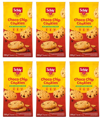 6x Schär Gluten Free Choco Chip Cookies Kekse mit Schokoladentropfen Glutenfrei 200g Beutel von Italian Gourmet E.R.