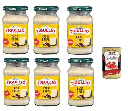 6x Star Tigullio sugo Cacio und Pepe -Sauce mit Pecorino Romano Dop creme 185g + Italian Gourmet polpa 400g von Italian Gourmet E.R.