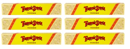 6x Torrone Alberti Strega Torrone Tenero Ricoperto di Cioccolato Fondente Weicher Nougat mit dunkler Schokolade überzogen 150g Glutenfrei von Italian Gourmet E.R.