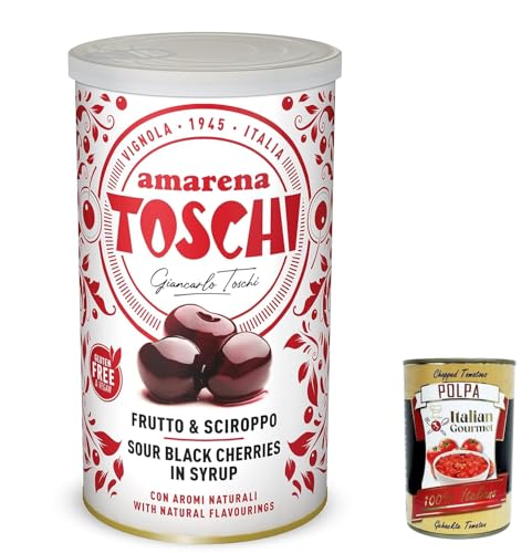 6x Toschi Amarena, Premium Qualität aus Italien, authentisches italienisches Kirschen Topping, 400g + Italian Gourmet polpa 400g von Italian Gourmet E.R.