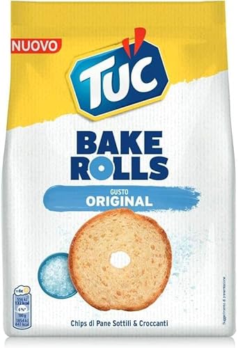 6x Tuc Bake Rolls, Original dünne und knusprige Brotchips 150 g von Italian Gourmet E.R.