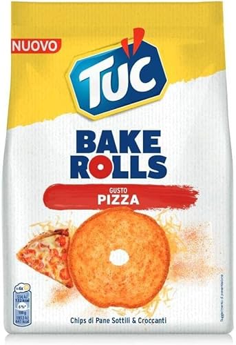 6x Tuc Bake Rolls, dünne und knusprige Brotchips mit Pizzageschmack 150 g von Italian Gourmet E.R.