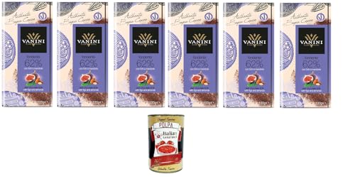 6x Vanini Dark Bar 62% Bagua mit Feigen und Mandeln 100gr+ Italian gourmet polpa 400g von Italian Gourmet E.R.