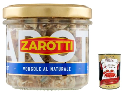 6x Zarotti Vongole al naturale sgusciate 'Venusmuscheln ohne Schale' in Salzlake, 130 g + Italian Gourmet polpa 400g von Italian Gourmet E.R.
