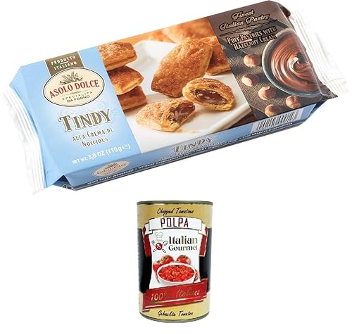 8x Asolo Dolce Tindy Ripieni di crema a Nocciola Gefüllt mit Haselnusscreme 110gr von Italian Gourmet E.R.