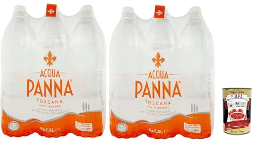 Acqua Panna Still Natural Mineralwasser, natürliches Wasser, Mineral Water 12x 1500ml + Italian Gourmet polpa 400g von Italian Gourmet E.R.