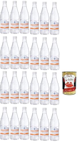 Acqua Panna Still Natural Mineralwasser, natürliches Wasser, Mineral Water 24x 500ml + Italian Gourmet polpa 400g von Italian Gourmet E.R.