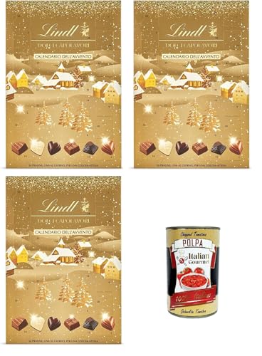 Adventskalender Sweets Masterpieces: 24 verschiedene Schokoladenpralinen 3x250g + Italian Gourmet Polpa di Pomodoro 400g von Italian Gourmet E.R.