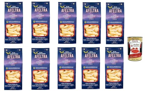 Afeltra Conchiglione 100% Grano Italiano 500g,Gragnano IGP - Nudeln aus Hartweizengrieß von höchster Qualität 10x 500g + Italian Gourmet Polpa di Pomodoro 400g Dose von Italian Gourmet E.R.