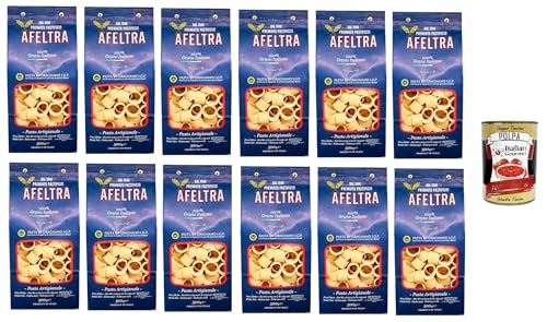 Afeltra Pasta di Gragnano I.G.P Calamaro I.G.P. Grießnudeln 12x 500gr + Italian Gourmet polpa 400g von Italian Gourmet E.R.