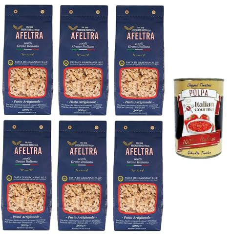 Afeltra Pasta di Gragnano I.G.P Fusillone I.G.P. Grießnudeln 6x 500gr + Italian Gourmet polpa 400g von Italian Gourmet E.R.