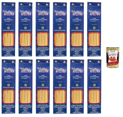 Afeltra Pasta di Gragnano I.G.P Linguina I.G.P. Grießnudeln 12x 500gr + Italian Gourmet polpa 400g von Italian Gourmet E.R.