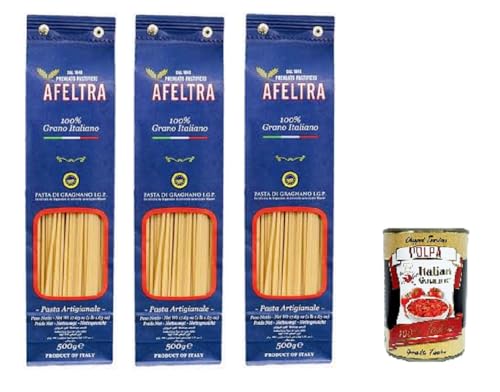 Afeltra Pasta di Gragnano I.G.P Linguina I.G.P. Grießnudeln 6x 500gr + Italian Gourmet polpa 400g von Italian Gourmet E.R.