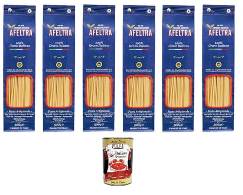 Afeltra Pasta di Gragnano I.G.P Spaghetti I.G.P. Grießnudeln 6x 500gr + Italian Gourmet polpa 400g von Italian Gourmet E.R.