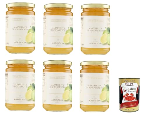 Agrisicilia Marmellata di Bergamotto, Bergamot- marmelade, jam marmelade, 6x 360g + Italian Gourmet polpa 400g von Italian Gourmet E.R.