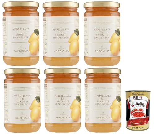 Agrisicilia Marmellata di Limoni di Siracusa IGP - Syrakus-Zitronenmarmelade IGP - 6x360 g + Italian Gourmet polpa 400g von Italian Gourmet E.R.