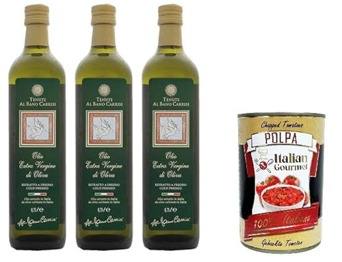 Al bano carrisi olio extra vergine di oliva Olivenöl extra vergine 3x 75 cl+ Italian Gourmet Polpa di Pomodoro 400g von Italian Gourmet E.R.