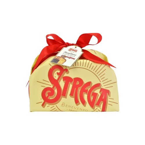 Alberti Strega Panettone Weihnachtskuchen mit Sultaninen und kandierten Orangenschalen, gefüllt mit Strega-Creme 1Kg von Italian Gourmet E.R.