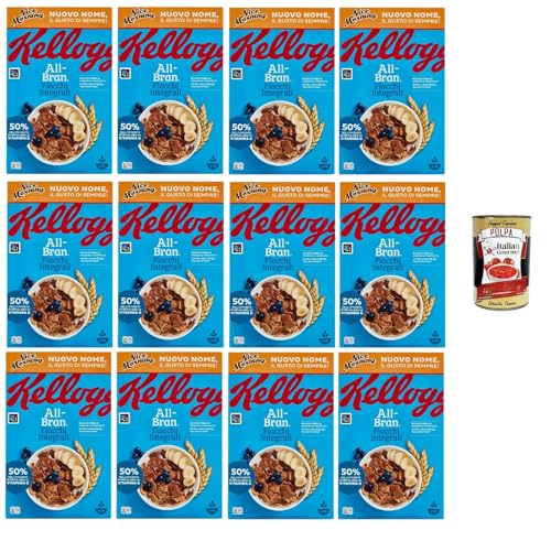 All Bran Nice Morning,Vollkornbögen mit Weizenkleie mit Zugabe von Vitaminen und Eisen, mit natürlichen Weizenbranfasern 12x 500g + Italian Gourmet polpa 400g von Italian Gourmet E.R.