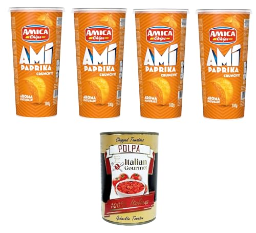 Amica Chips AMI' Crunchy Paprika 4x 100gr + Italian Gourmet polpa 400g von Italian Gourmet E.R.