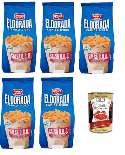 Amica Chips Eldorada Chips mit Salsa B.B.Q. Kartoffelchips gesalzen 5x 130g Kartoffel + Italian Gourmet polpa 400g von Italian Gourmet E.R.