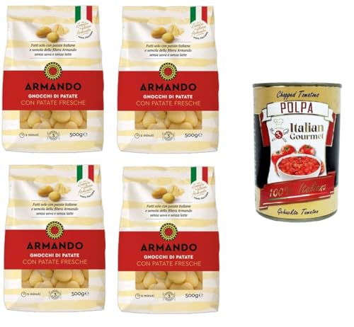 Armando Gnocchi di patate con patate fresche Kartoffelgnocchi mit frischen Kartoffeln 4x500gr + Italian Gourmet polpa 400g von Italian Gourmet E.R.