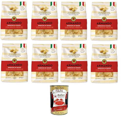 Armando Gnocchi di patate con patate fresche Kartoffelgnocchi mit frischen Kartoffeln 8x500gr + Italian Gourmet polpa 400g von Italian Gourmet E.R.