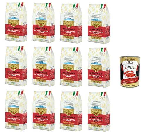 Armando Lo Gnocchetto Sardo, Trafilato al bronzo Der Sardo Gnocchetto, aus Bronze gezogen 12x500gr + Italian Gourmet polpa 400g von Italian Gourmet E.R.