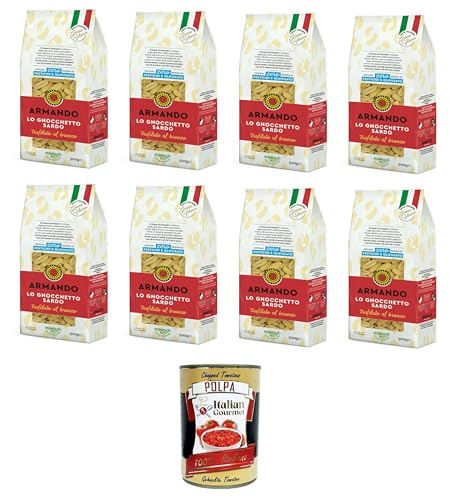 Armando Lo Gnocchetto Sardo, Trafilato al bronzo Der Sardo Gnocchetto, aus Bronze gezogen 8x500gr + Italian Gourmet polpa 400g von Italian Gourmet E.R.